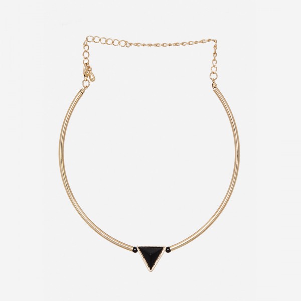 Triangle Charm Choker Necklace: $24.99