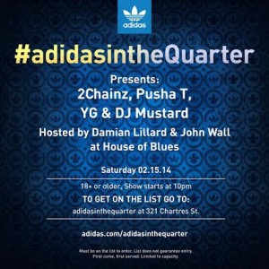 adidas All-Star Weekend Party Features Performances By 2 Chainz, Pusha T, YG & DJ Mustard