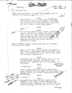 Is This A Page From The ‘Yeezus’ Movie Script?