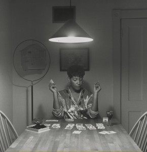 Carrie Mae Weems, Untitled (Woman playing solitaire) (from Kitchen Table Series), 1990.