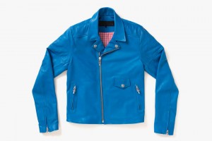 Check out Chrome Hearts x COMME des GARCONS Blue Leather Riders Jacket