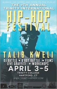 Talib Kweli to Headline the Trinity’s 9th International Hip Hop Festival
