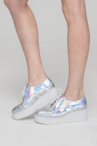 HER SOURCE VICES | The Future of Light Up Shoes: Metallic Wedges