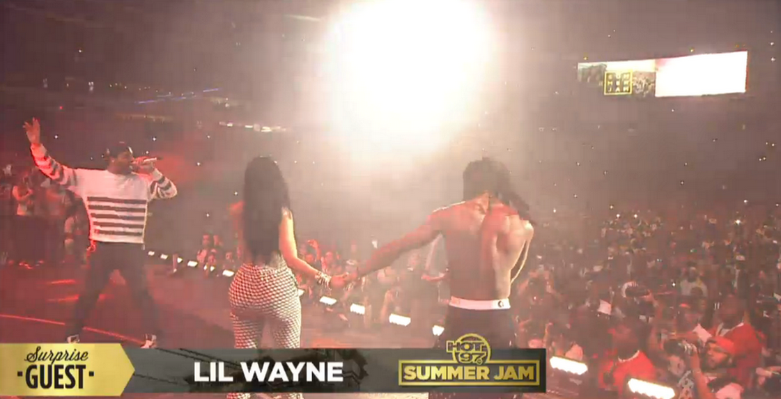 Lil Wayne Drake Perform ''believe me " for first time hot 97 summer jam 2014 Nicki Minaj