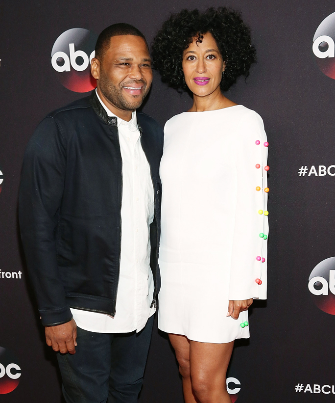 NEW YORK, NY - MAY 12: Actors Anthony Anderson and Tracee Ross attend the 2015 ABC NY Upfront Presentation at Avery Fisher Hall at Lincoln Center for the Performing Arts on May 12, 2015 in New York City. (Photo by Mireya Acierto/FilmMagic)