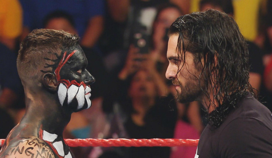 WWE-Raw-Finn-Balor-Demon-King-Seth-Rollins