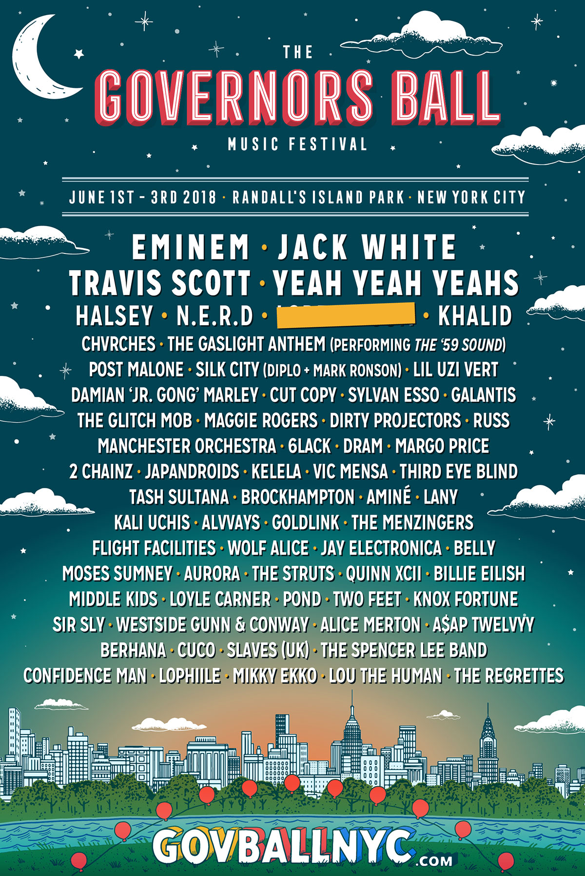 2018 Governors Ball Music Festival Line-Up is Announced 