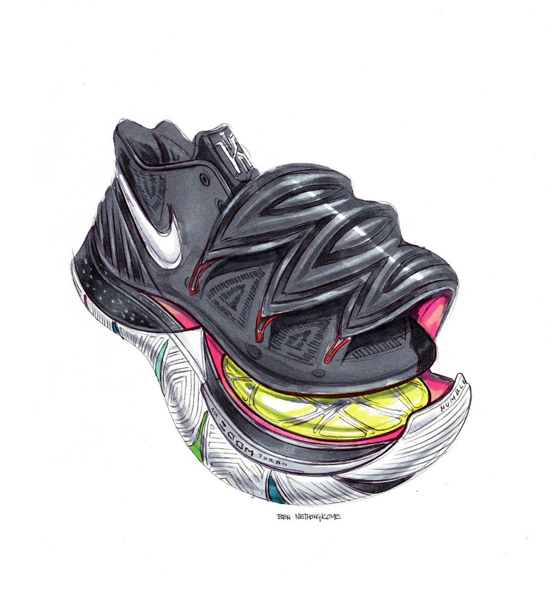 Sepatu Sneakers Olahraga Model Nike Kyrie 5 couhet