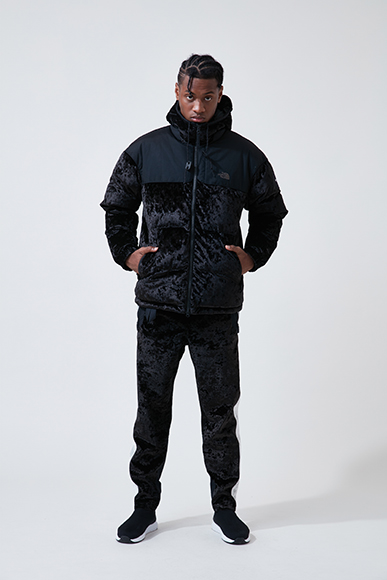 the north face black series urban velvet nuptse jacket