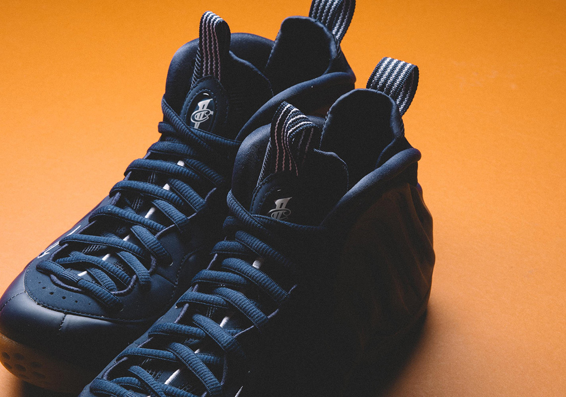 navy blue and gum bottom foamposites