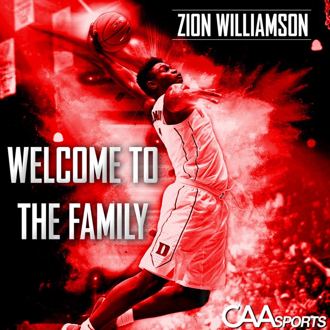 “Zion Williamson CAA”的图片搜索结果