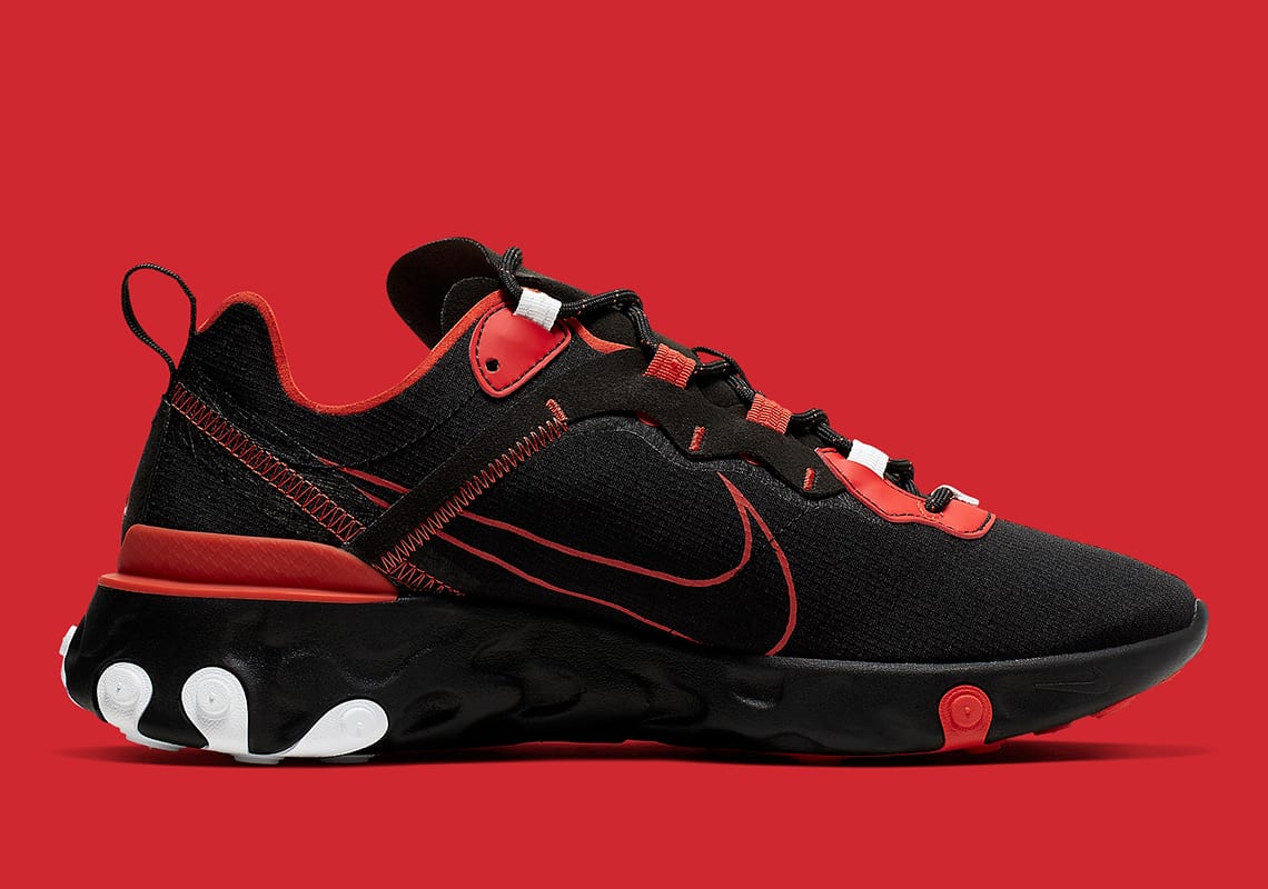 red and black nike react element