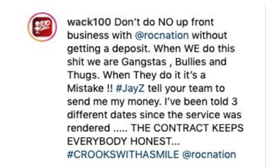 Wack 100 Settles Debt With Roc Nation After Blasting Them on Social Media, Asking JAY-Z to Intervene
