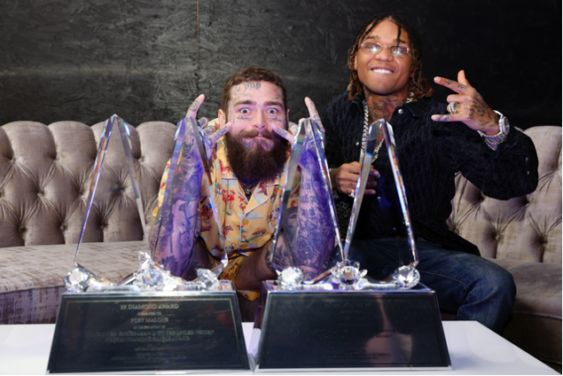 Post Malone and Swae Lee’s “Sunflower” Achieves Historic Double-Diamond Certification