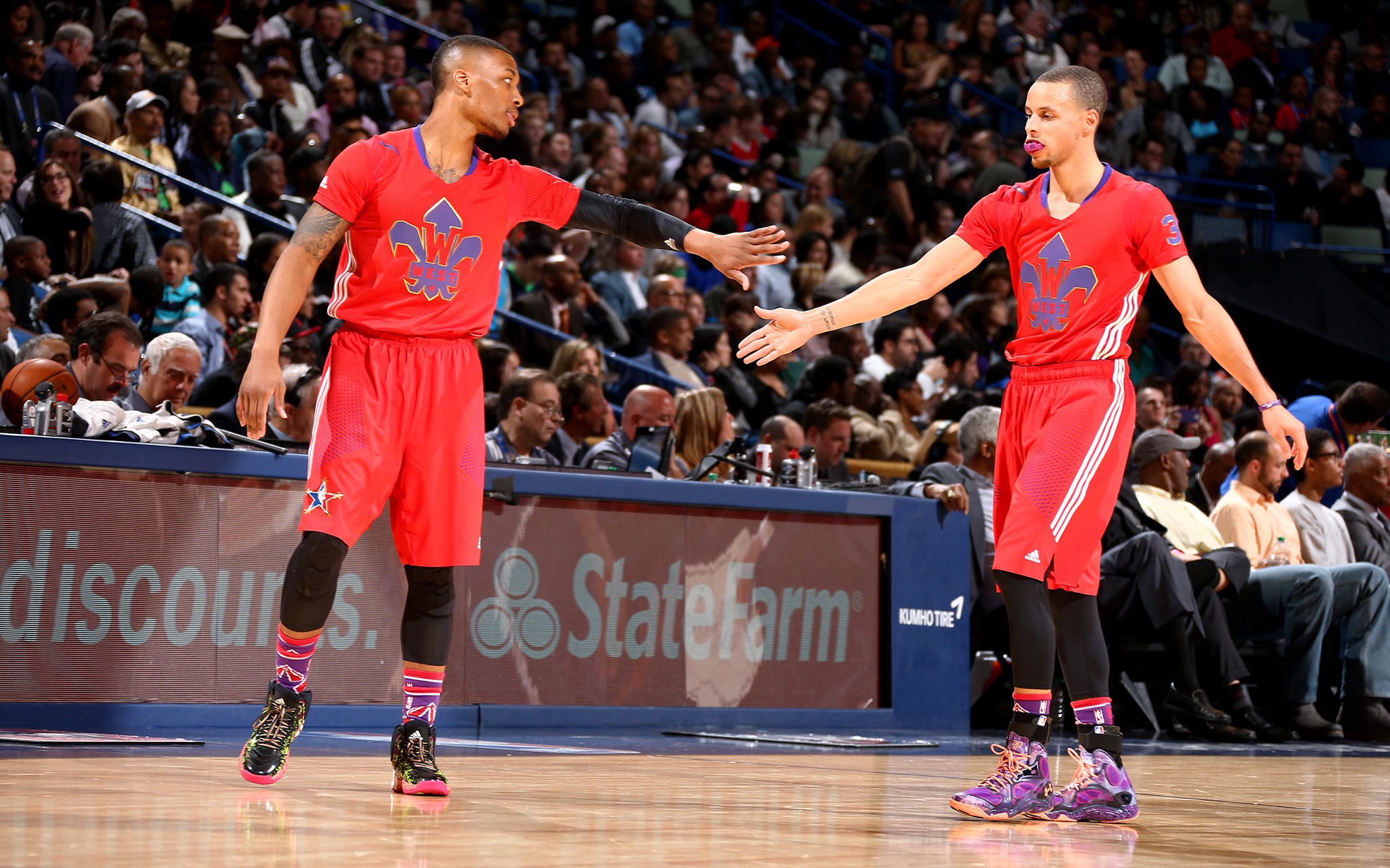 NBA All-Star Game: Stephen Curry does Damian Lillard celebration