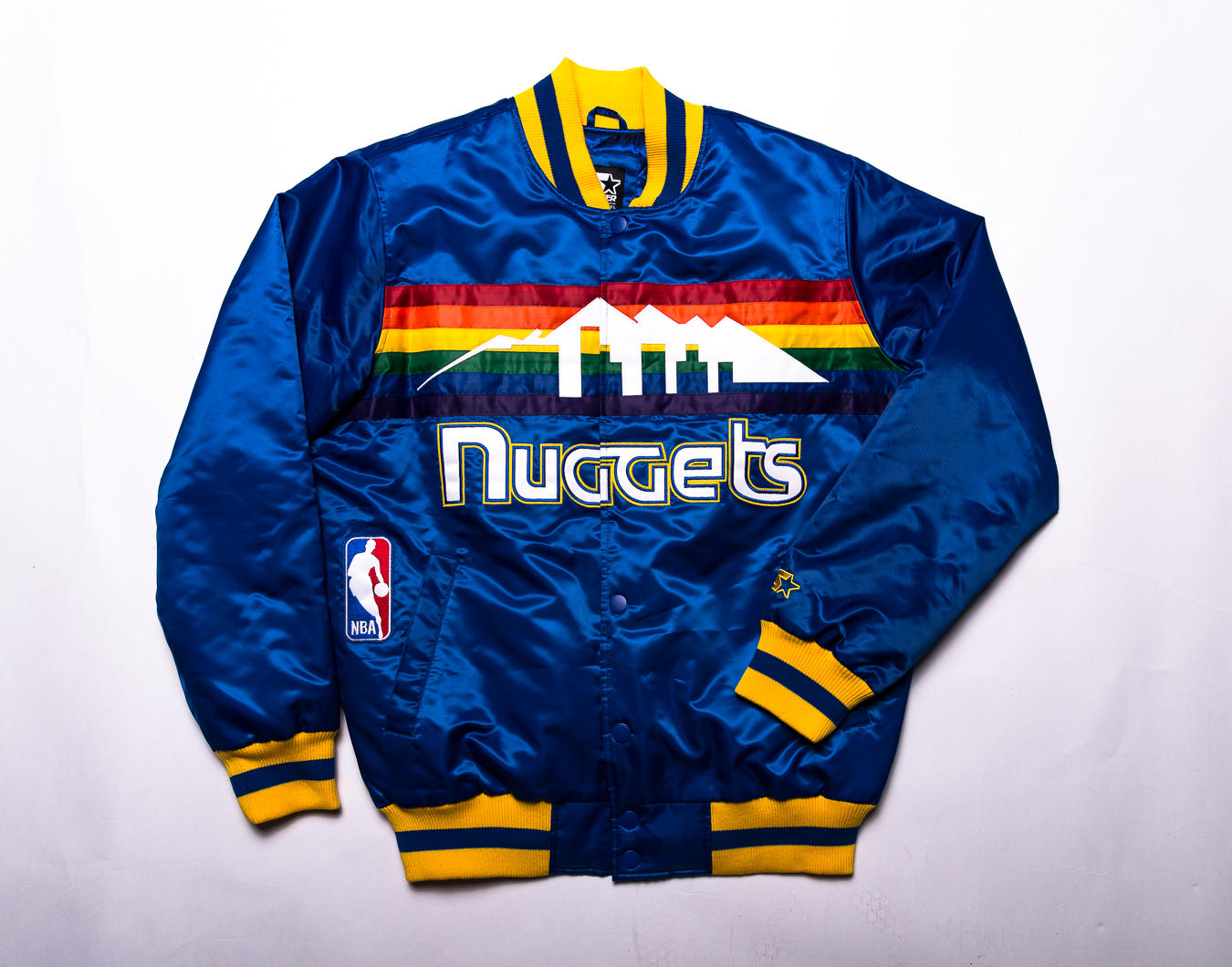 90's Denver Nuggets Starter Satin NBA Bomber Jacket Size XL – Rare VNTG