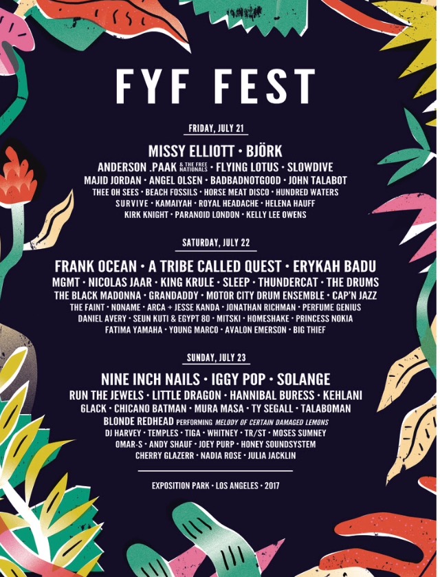 The Source |FYF Fest Reveals Daily Lineups for 2017 Festival