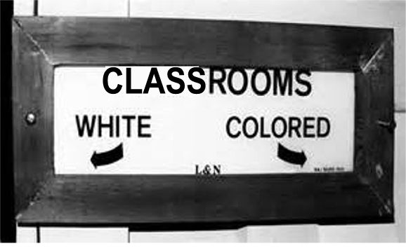 racial segregation signs