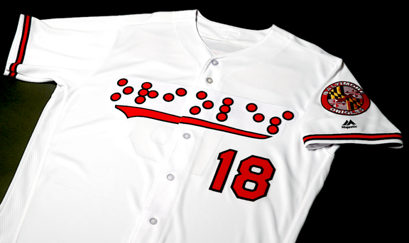 The Baltimore Orioles Debut Braille Lettered Jerseys