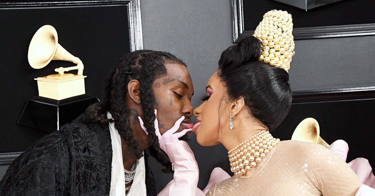 Cardi B and Offset Publicly Reunite at Grammys Red Carpet
