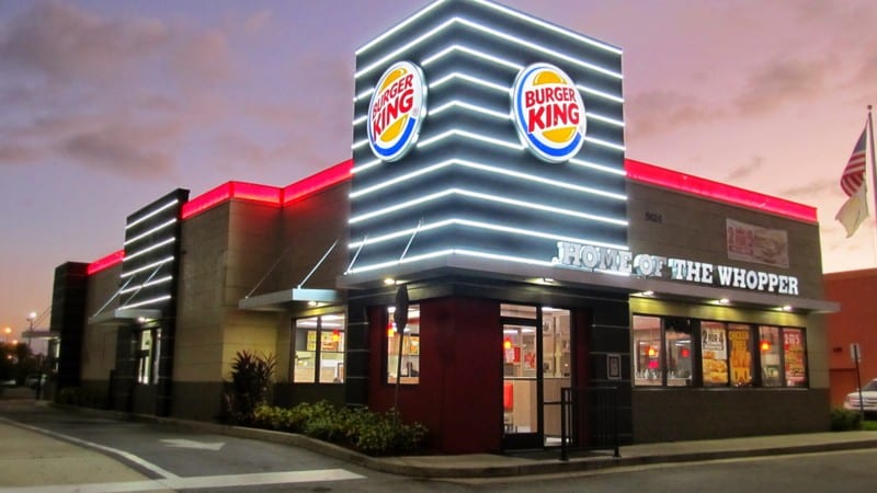 Burger King at night