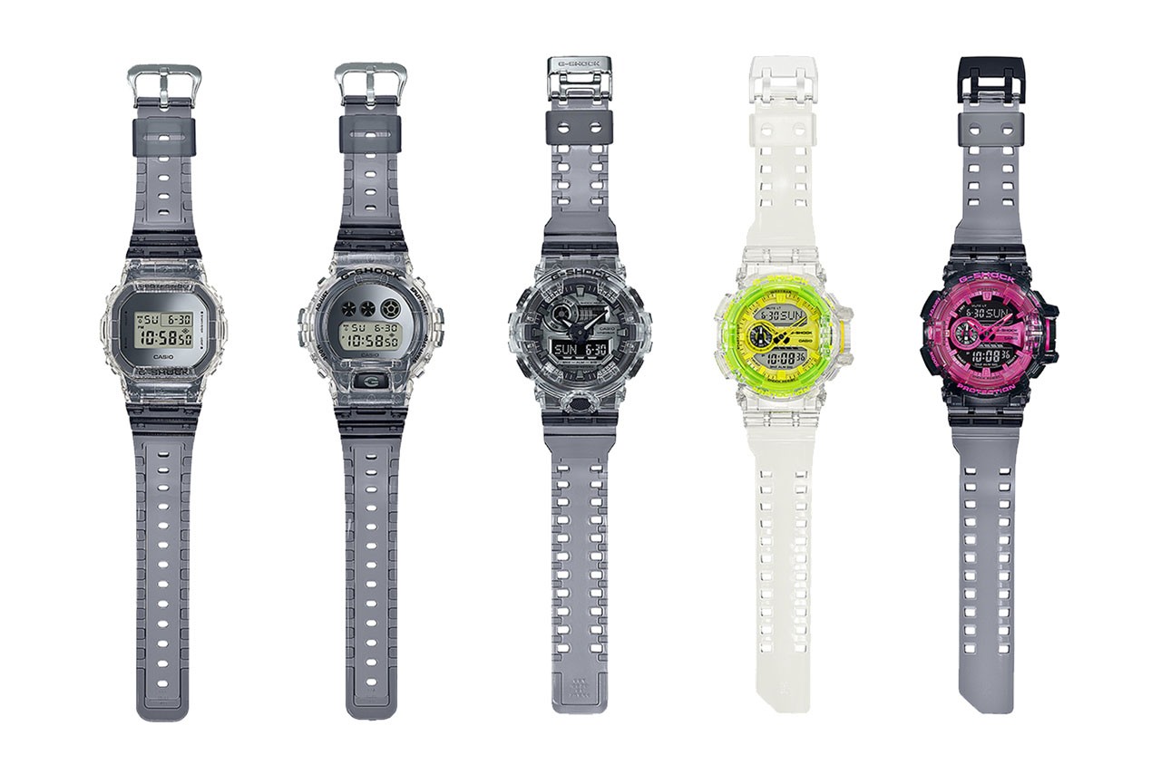 g shock transparent watch collection