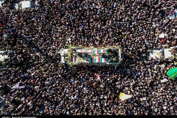 Qasem Soleim funeral Ahvaz