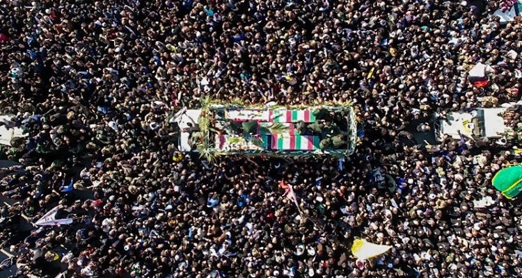 Qasem Soleim funeral Ahvaz