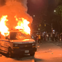 NYPD Van Set on Fire During Protests for George Floyd