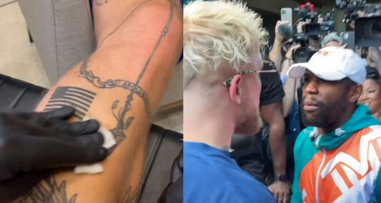 The Source Watch Jake Paul Gets Gotcha Hat Tattoo Following Floyd Mayweather Incident