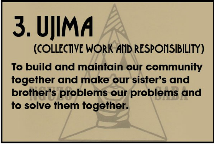 Happy Kwanzaa! Today’s Principle Of UJIMA(Collective Work And Responsibility)