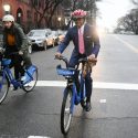 New NYC Mayor Eric Adams Bikes to His Second Day in Office