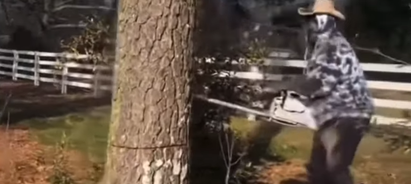 Rick Ross Uses Chainsaw to Cut His Own Trees and Save Money