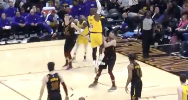 SOURCE SPORTS: LeBron James Dunks All Over Kevin Love in Lakers Win ...
