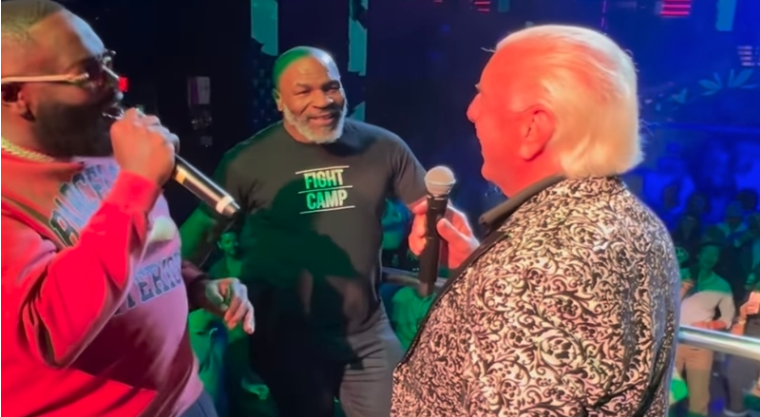 The Source |[WATCH] Mike Tyson Smokes With Ric Flair And Rick Ross After Airplane Knockout #RickRoss