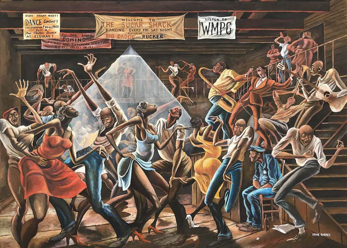This Iconic Ernie Barnes Painting ‘The Sugar Shack’ Sold At Auction For $15.3 Million