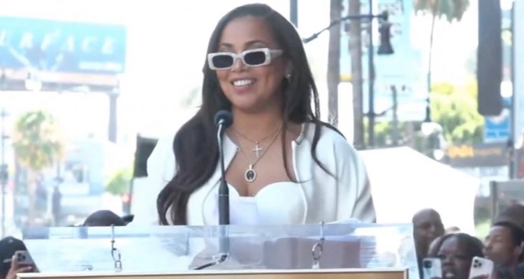 Lauren London During Nipsey Hussle’s Hollywood Walk of Fame Ceremony