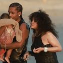 Rihanna and A$AP Rocky Take Their Son to the Beach for a Photoshoot