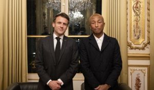Pharrell Williams Meets with President of France to Advocate for Internet Safety