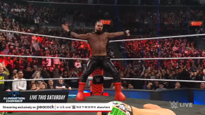 WWE's Seth Rollins Brawls on 'Monday Night Raw' in the Big Red Boots