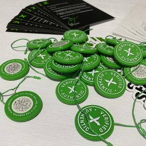 5sets Lot 2020 StockX Tag Green Circular Tag Rcode Stickers Flyer Plastic Shoe Buckle Verified X
