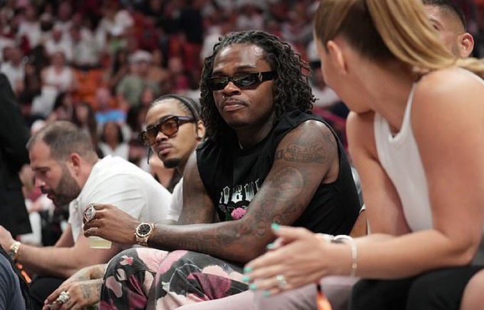 Gunna Makes Public Appearance, Sitting Courtside at HEAT/Celtics Game 6