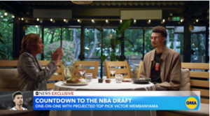 Victor Wembanyama Reveals to 'GMA' Host Robin Roberts if He Didn't Play Basketball He Would Find a Career in Art