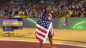 WOW! Sha'Carri Richardson wins IMPROBABLE WORLD TITLE with CHAMPIONSHIP RECORD NBC Sports 6 1 screenshot