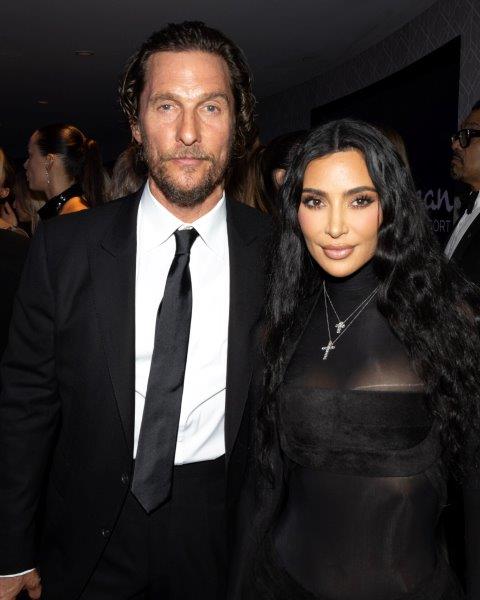 Matthew McConaughey and Kim Kardashian — credit Shareif Ziyadat