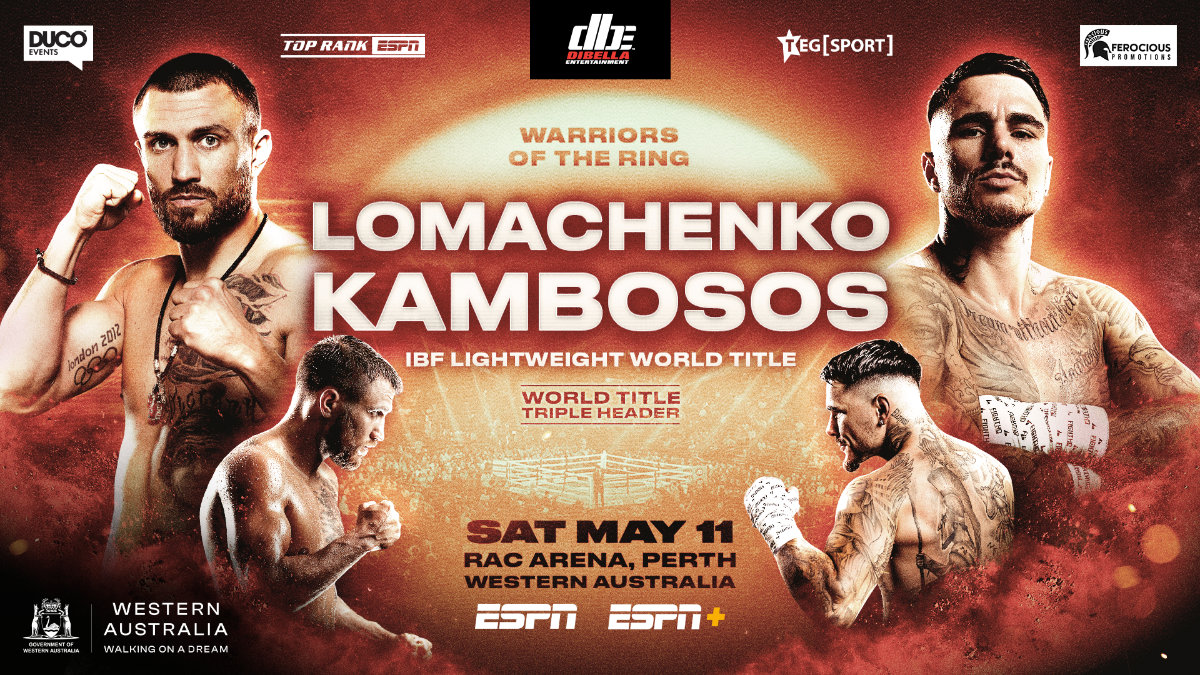 Lomachenko vs. Kambosos Set for IBF Lightweight World Title Showdown in Perth