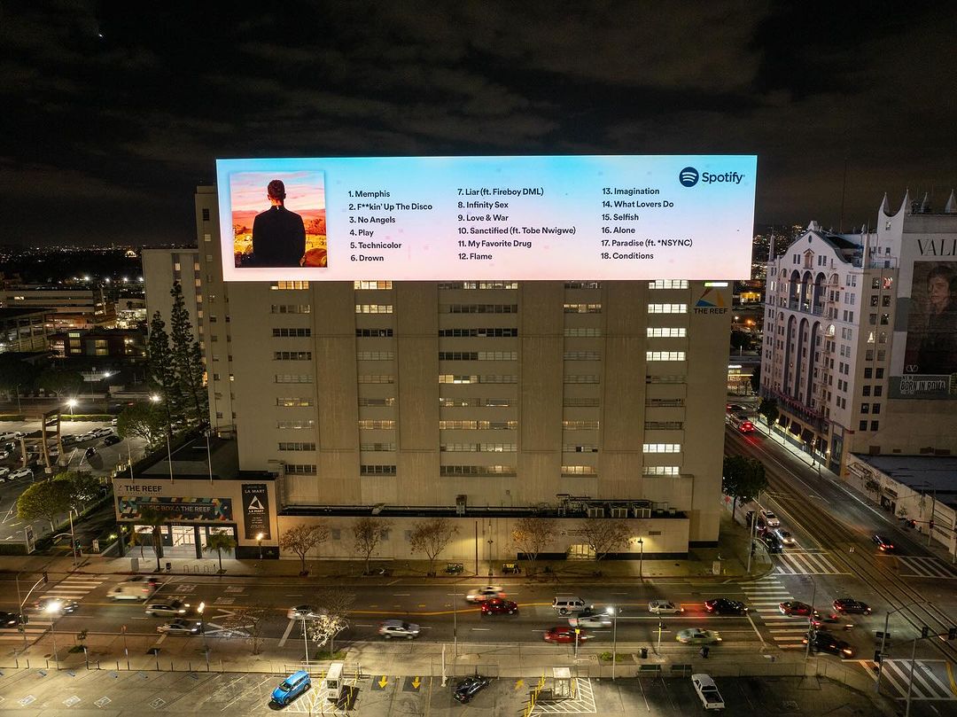 Spotify Reveals Justin Timberlake Album Tracklist on a Building