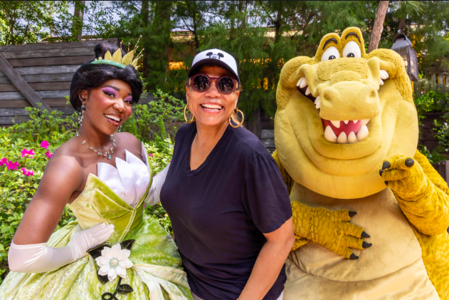 Queen Latifah Joins Princess Tiana and Louis for a Magical Day at Walt Disney World