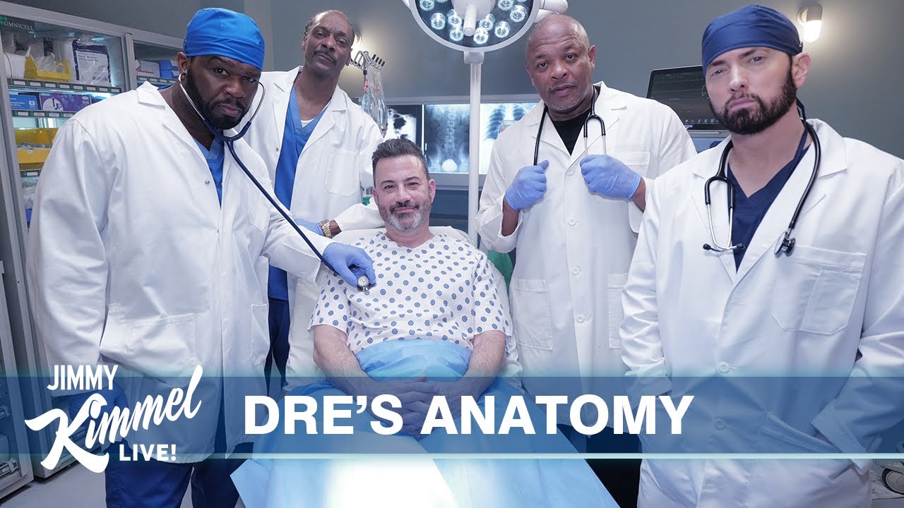 Dr. Dre, 50 Cent, Eminem, and Snoop Dogg Star in 'Dre's Anatomy' Sketch on 'Jimmy Kimmel Live'