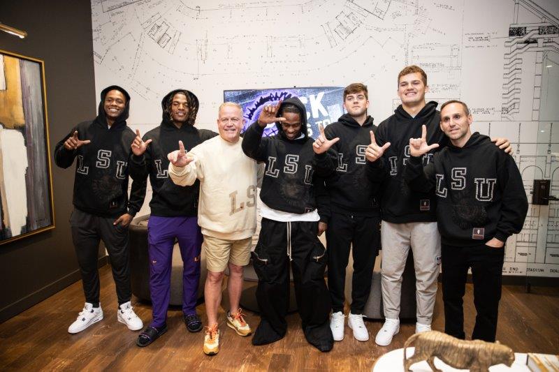 Travis Scott and Michael Rubin Launch 'Jack Goes Back to College' Collection at LSU